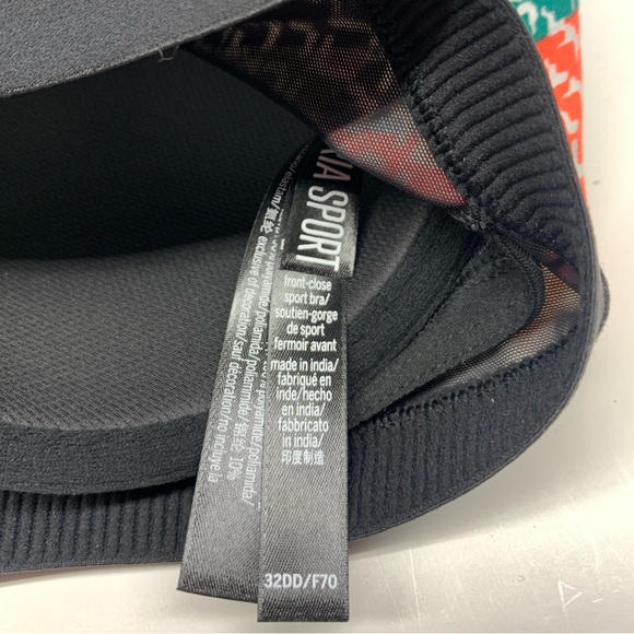 Victoria's Secret Front-close sports bra.  Size 32DD. NWT. Multi colored - Picture 4 of 5